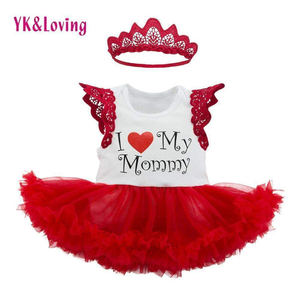 Boutique Baby Clothes for Girls as Mother's Day Gift Sleeveless Red Dress for Infant Girl Newest Style 2017 Spring Mesh Dresses-RC301-12M-JadeMoghul Inc.