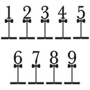 Bow Tie Acrylic Table Number - Black Number "5" (Pack of 1)-Table Planning Accessories-JadeMoghul Inc.