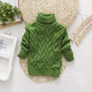 Boy Sweater Soft Unisex Kids Cable Knit Turtleneck Sweater AExp