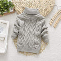 Boy Sweater Soft Unisex Kids Cable Knit Turtleneck Sweater AExp