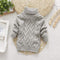 Boy Sweater Soft Unisex Kids Cable Knit Turtleneck Sweater AExp