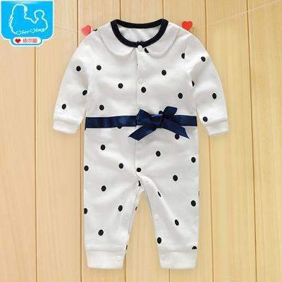 Boys 100% Cotton Tie Gentleman Suit Bow Leisure Body Suit-as pic show 1-3M-JadeMoghul Inc.