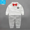 Boys 100% Cotton Tie Gentleman Suit Bow Leisure Body Suit-as pic show 2-3M-JadeMoghul Inc.