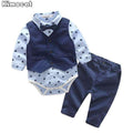 Boys 3 Pcs Formal Shirt , Pants And Vest Set With Bow Tie-picture-3M-JadeMoghul Inc.