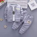 Boys 3 Pcs Warm Fleece Shirt , Pants And Jacket Set-grey-7-9 months-JadeMoghul Inc.