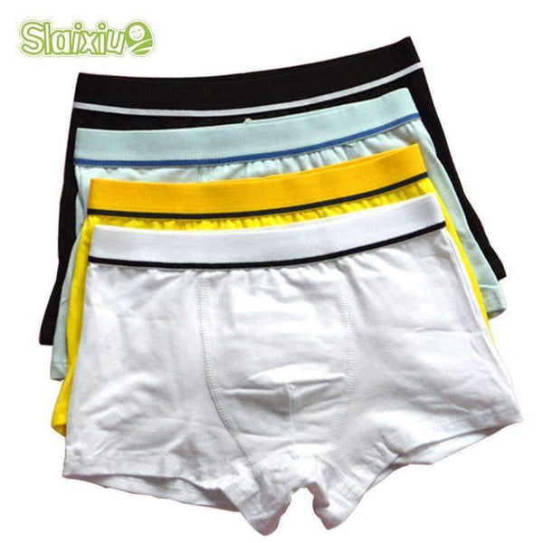 Boys 4 Pcs High Quality Cotton Solid Color Underwear-4 pcs-4T-JadeMoghul Inc.