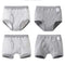 Boys 4 Pcs Soft Organic Cotton Briefs And Boxers Set-Grey-3T-JadeMoghul Inc.