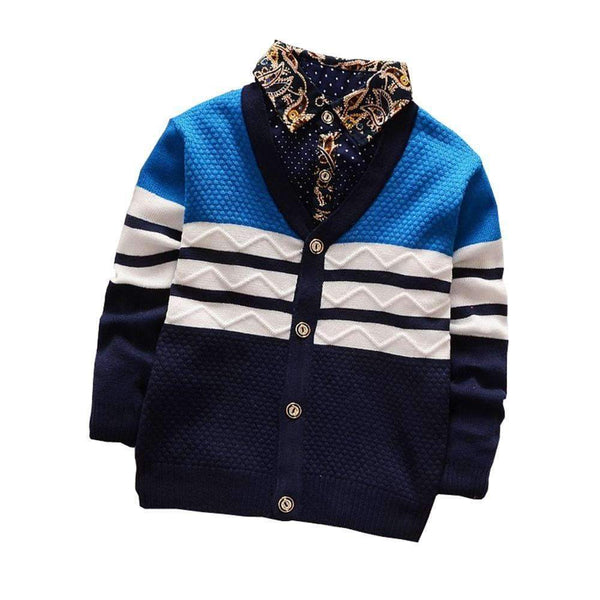 Boys Bold Stripes Smart Sweater Cardigan-picture color-24M-JadeMoghul Inc.