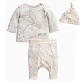 Boys Bunny Print 3 Piece Clothing Set-Grey-24M-JadeMoghul Inc.