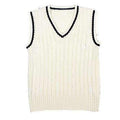 Boys Cable Knit Vest-White-24M-JadeMoghul Inc.