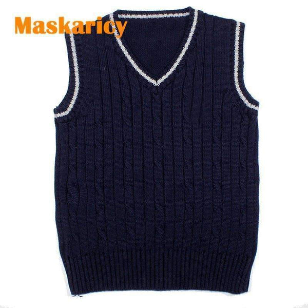 Boys Cable Knit Vest-White-24M-JadeMoghul Inc.