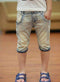 Boys Casual Denim Shorts With Embroidered / Printed Designs-3016 jean-4T-JadeMoghul Inc.