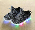 Boys Colorful light Up Breathable Mesh Running Shoes-black-6.5-JadeMoghul Inc.