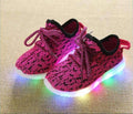 Boys Colorful light Up Breathable Mesh Running Shoes-red-6.5-JadeMoghul Inc.
