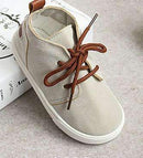 Boys Comfortable Lace Up Suede Shoes-Ivory-7.5-JadeMoghul Inc.