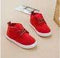 Boys Comfortable Lace Up Suede Shoes-Red-7.5-JadeMoghul Inc.