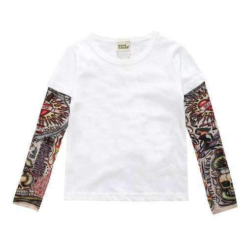 Boys Cool Tattoo Sleeves T Shirt-as picture 9-4T-JadeMoghul Inc.