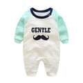 Boys Cotton Printed Romper-Brown-3M-JadeMoghul Inc.