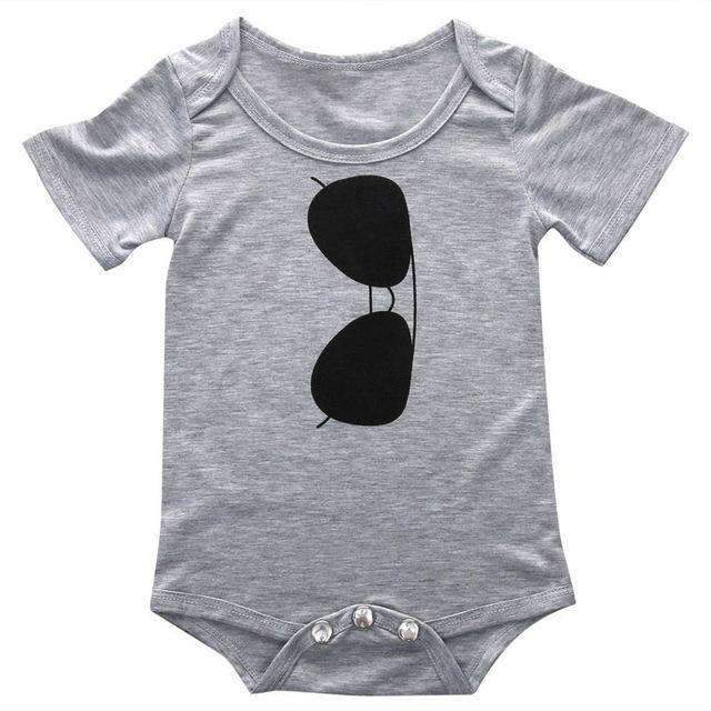 Boys Cotton Sunglasses Print Bodysuit-Grey-0-3 months-JadeMoghul Inc.