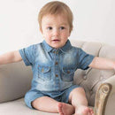 Boys Denim Button Down Romper-Blue-6M-JadeMoghul Inc.