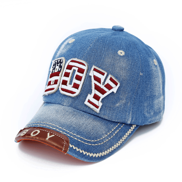 Boys Denim Summer Baseball Hat-2-JadeMoghul Inc.
