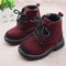 Boys Faux Suede Lace Up Boots-Black-5.5-JadeMoghul Inc.