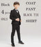 Boys Formal Bow Tie Suit-Black tie black suit-3T-JadeMoghul Inc.