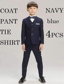 Boys Formal Bow Tie Suit-Navy tie Navy suit-3T-JadeMoghul Inc.