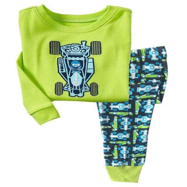 Boys Full Sleeves Printed Cotton Pajamas Sets-HK18-2T-JadeMoghul Inc.