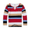 Boys Full Sleeves Striped Polo Shirts-Multi 3-10-JadeMoghul Inc.