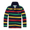 Boys Full Sleeves Striped Polo Shirts-Multi 5-10-JadeMoghul Inc.