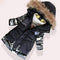 Boys Fur trimmed Hooded Parka Winter Jacket-black-4-JadeMoghul Inc.