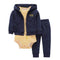 Boys / Girls 3 3 Piece Body Suit /Legging And Hoodie Set-Gold-9M-JadeMoghul Inc.