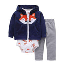 Boys / Girls 3 3 Piece Body Suit /Legging And Hoodie Set-Orange-9M-JadeMoghul Inc.