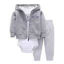 Boys / Girls 3 3 Piece Body Suit /Legging And Hoodie Set-Pink-9M-JadeMoghul Inc.