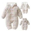 Boys/ Girls Fur Lined Knit Jumpsuit-Grey-3M-JadeMoghul Inc.