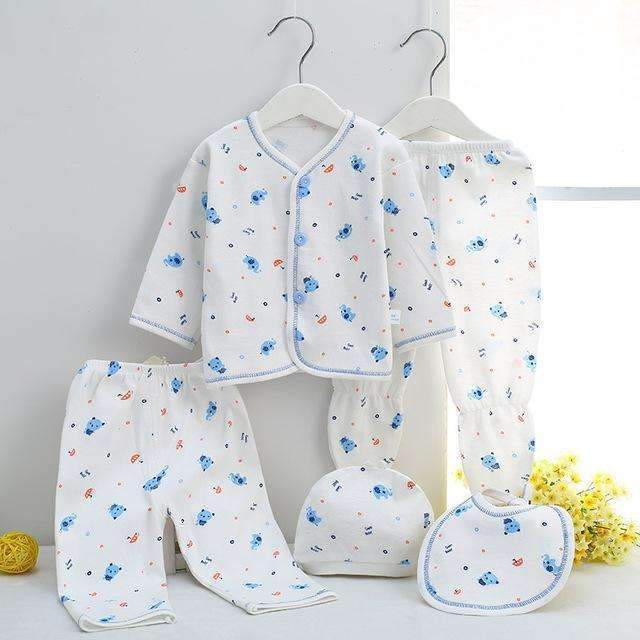 Boys/ Girls Newborn Cotton 7 Piece Baby Set-5 sets 03-3M-JadeMoghul Inc.