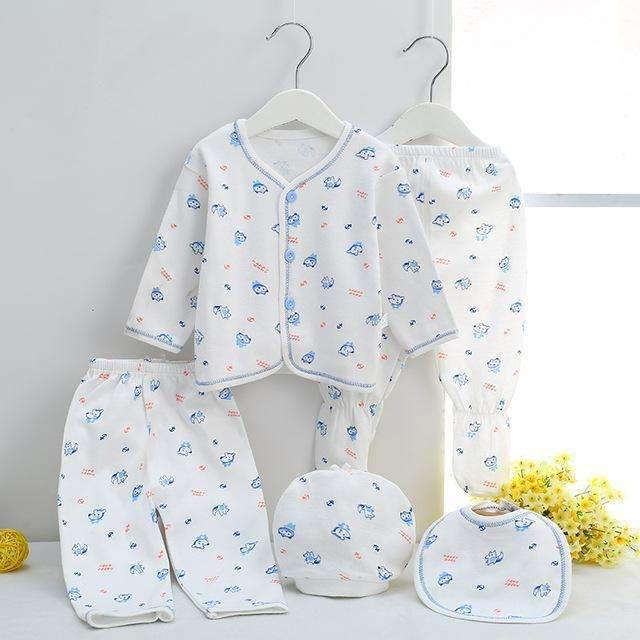 Boys/ Girls Newborn Cotton 7 Piece Baby Set-5 sets 05-3M-JadeMoghul Inc.