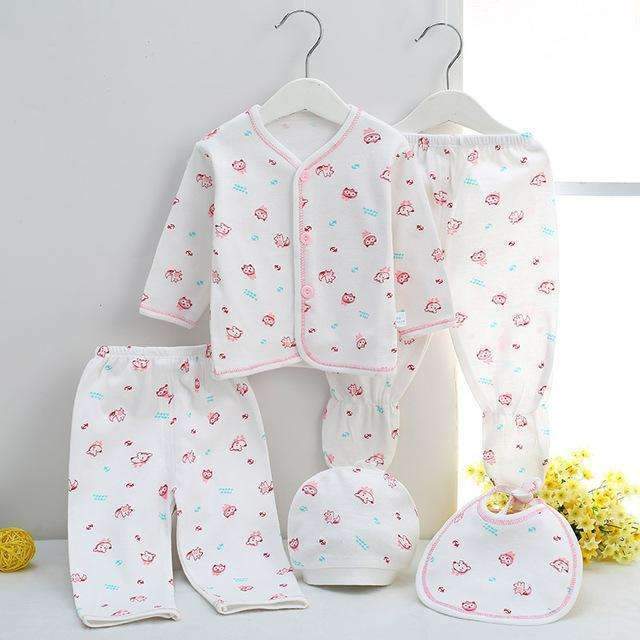 Boys/ Girls Newborn Cotton 7 Piece Baby Set-5 sets 06-3M-JadeMoghul Inc.