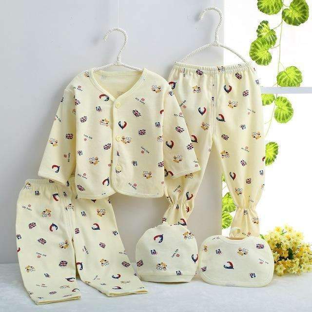 Boys/ Girls Newborn Cotton 7 Piece Baby Set-5 sets 07-3M-JadeMoghul Inc.