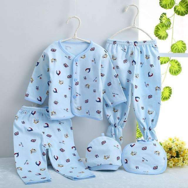 Boys/ Girls Newborn Cotton 7 Piece Baby Set-5 sets 08-3M-JadeMoghul Inc.