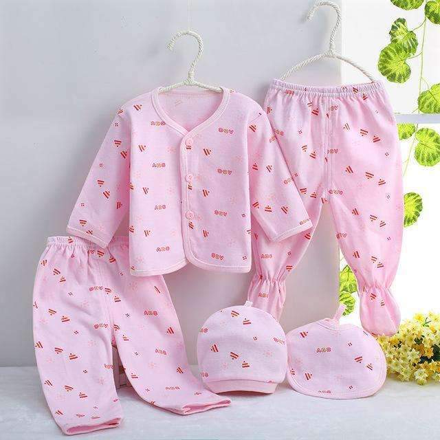 Boys/ Girls Newborn Cotton 7 Piece Baby Set-5 sets 12-3M-JadeMoghul Inc.