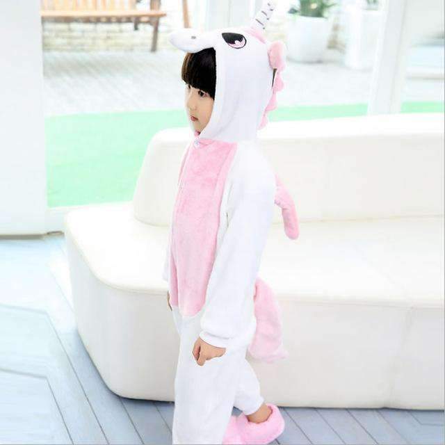 Boys /Girls Plush Animal Onesie-Pink Unicorn-8-JadeMoghul Inc.