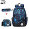 Boys Large Capacity Waterproof Multi pocket Backpack Set-C1-JadeMoghul Inc.
