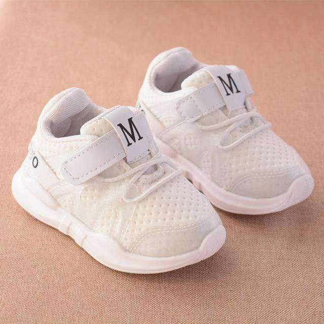Boys Light Weight Mesh Running Shoes-White-6-JadeMoghul Inc.