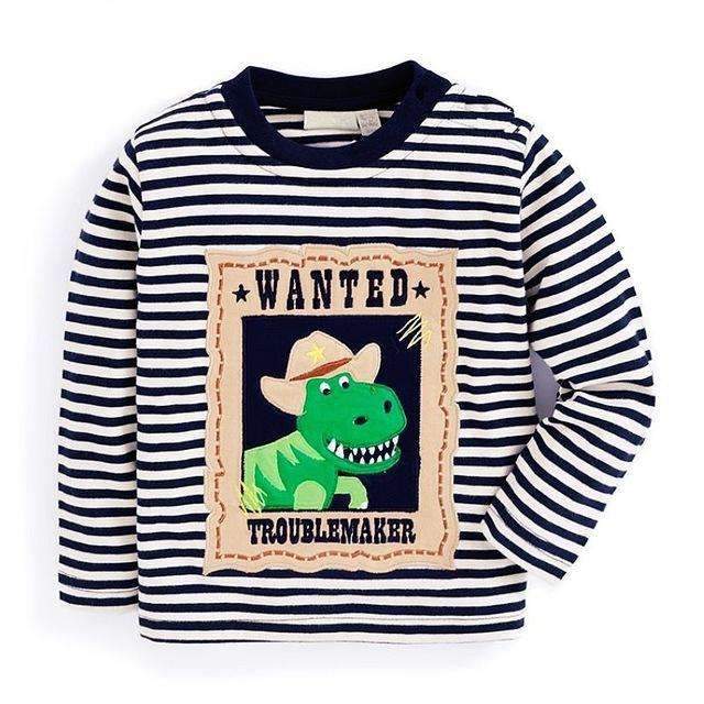 Boys Long Sleeves Round Neck Printed T Shirt-82-3T-JadeMoghul Inc.