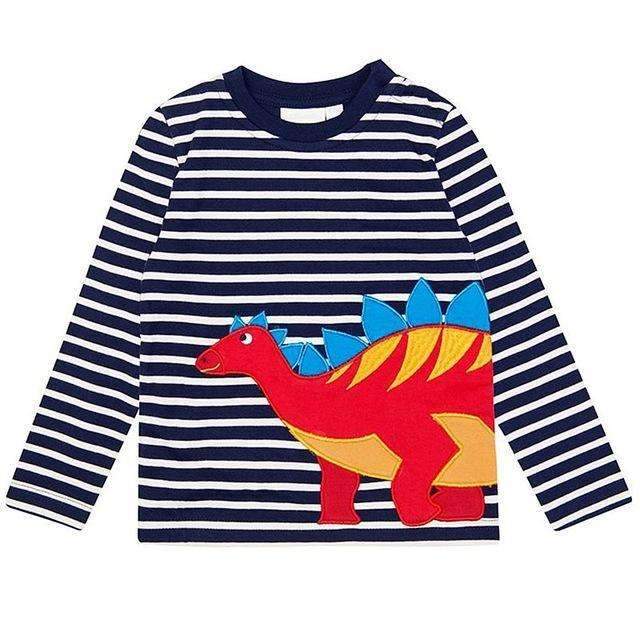 Boys Long Sleeves Round Neck Printed T Shirt-82-3T-JadeMoghul Inc.