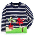 Boys Long Sleeves Round Neck Printed T Shirt-86-3T-JadeMoghul Inc.