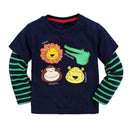 Boys Long Sleeves Round Neck Printed T Shirt-87-3T-JadeMoghul Inc.