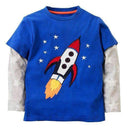 Boys Long Sleeves Round Neck Printed T Shirt-91-3T-JadeMoghul Inc.